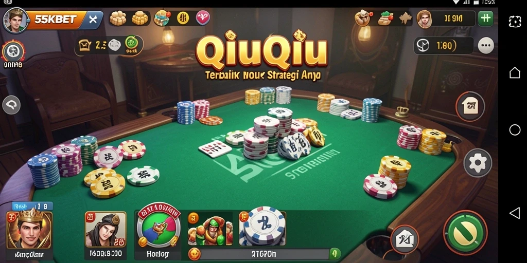 Screenshot 55KBET menampilkan permainan QiuQiu yang seru dan kompetitif.