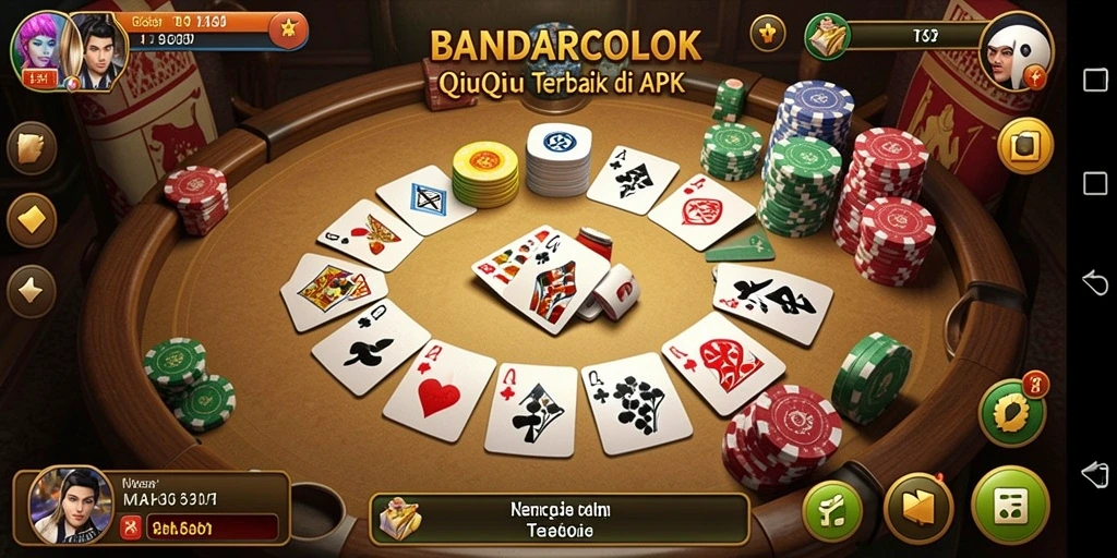 Tampilan menarik dari gameplay QiuQiu BANDARCOLOK.