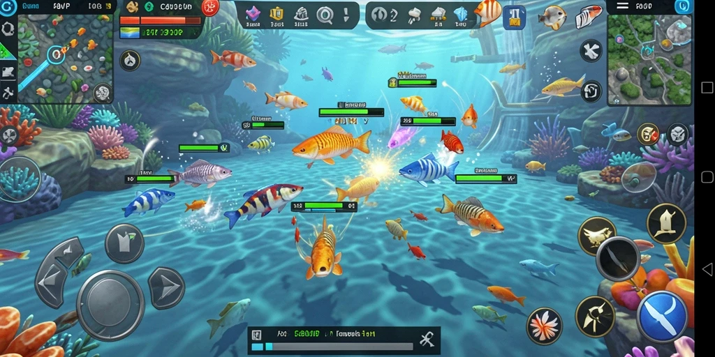 Tampilan gameplay C8VIP dengan aksi Tembak Ikan yang menarik.