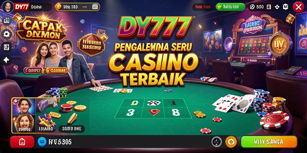 Tampilan gameplay Live Casino yang seru dan interaktif di DY777.