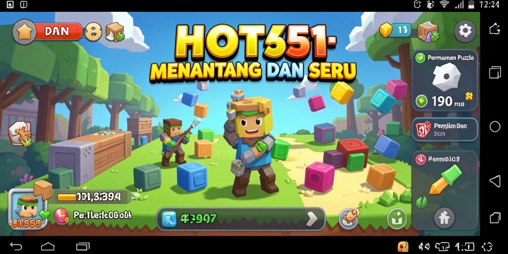 Gameplay HOT51 yang menarik dengan tantangan puzzle beragam.