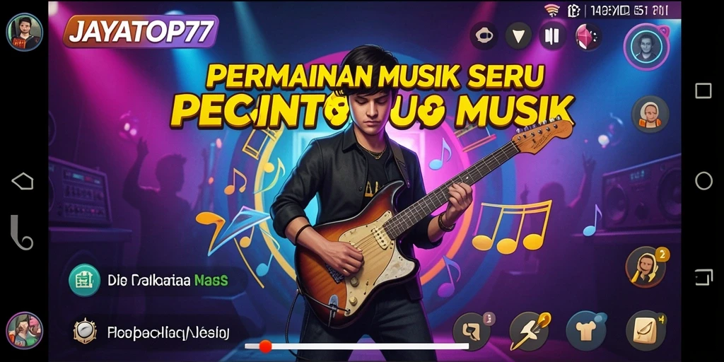 Tampilan permainan JAYATOP77 dengan interface yang menarik dan lagu-lagu seru.