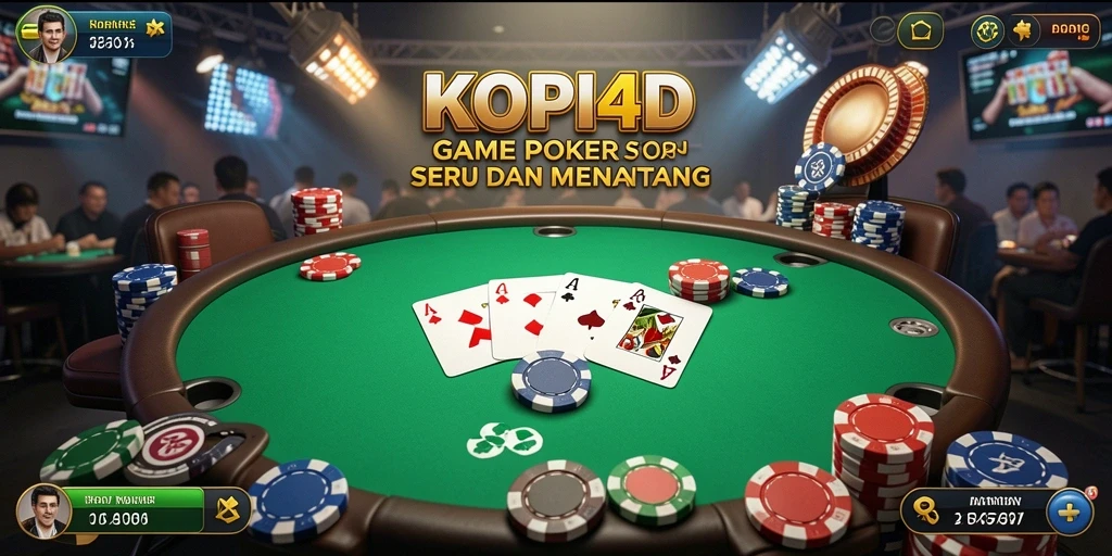 Tampilan gameplay poker KOPI4D yang menegangkan dan menarik.