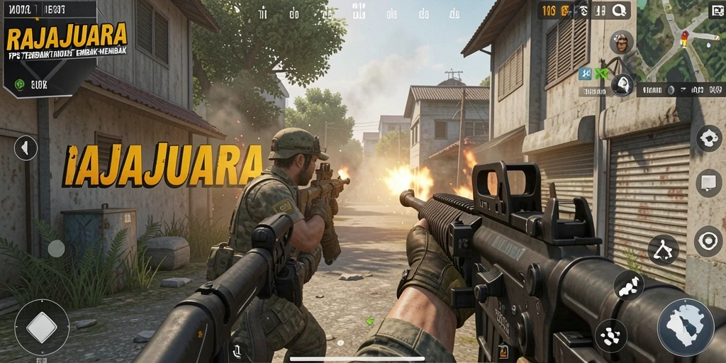 Tangkapan layar menunjukkan aksi seru dalam gameplay RAJAJUARA.