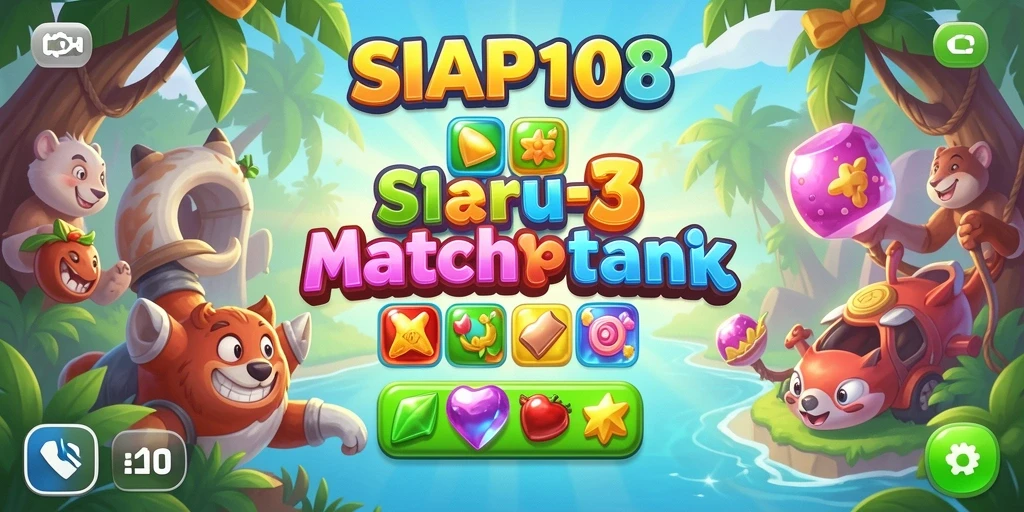 Tampilan gameplay seru dalam SIAP108, membawa kesenangan bermain Match-3.